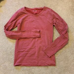 ZYIA Active Red Heather Performance Long Sleeve